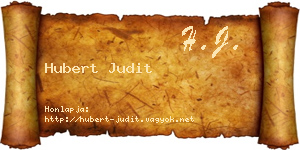 Hubert Judit névjegykártya